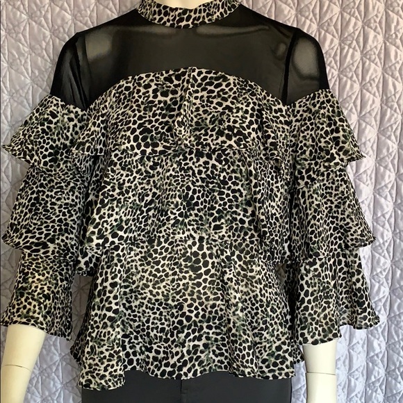 NWT animal print blouse - Picture 1 of 8